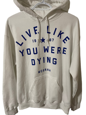 Tim McGraw Live Like You Were Dying White Hoodie Size Medium